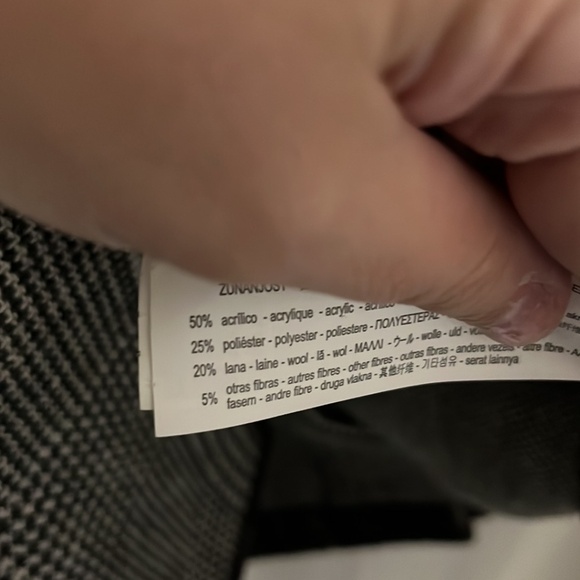 Zara Man Houndstooth Zip Coat - Picture 3 of 4